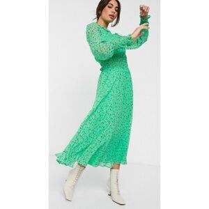 Ghost London Silana Long Sleeve Maxi Dress Sz. L